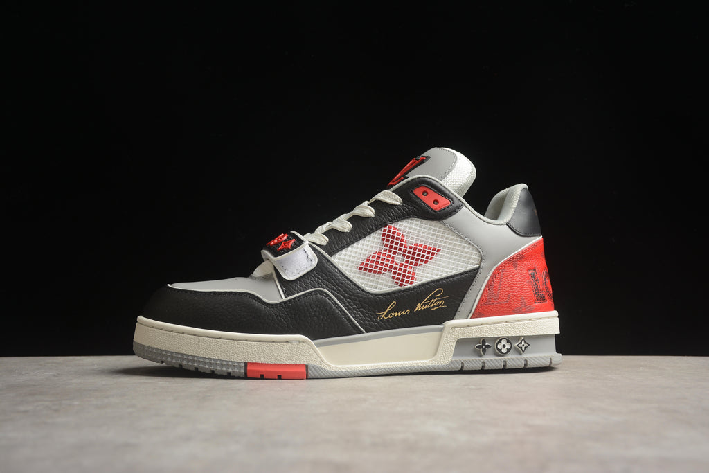 Louis Vuitton Trainer Low – Negro / Blanco / Rojo