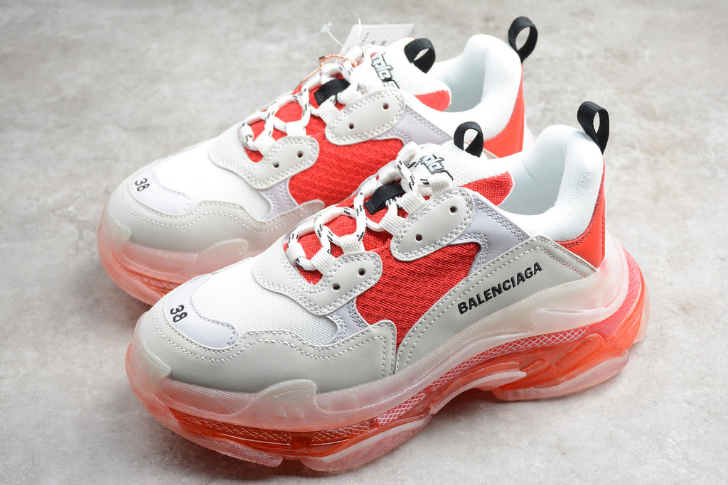 Balenciaga Triple S – Blanco / Naranja