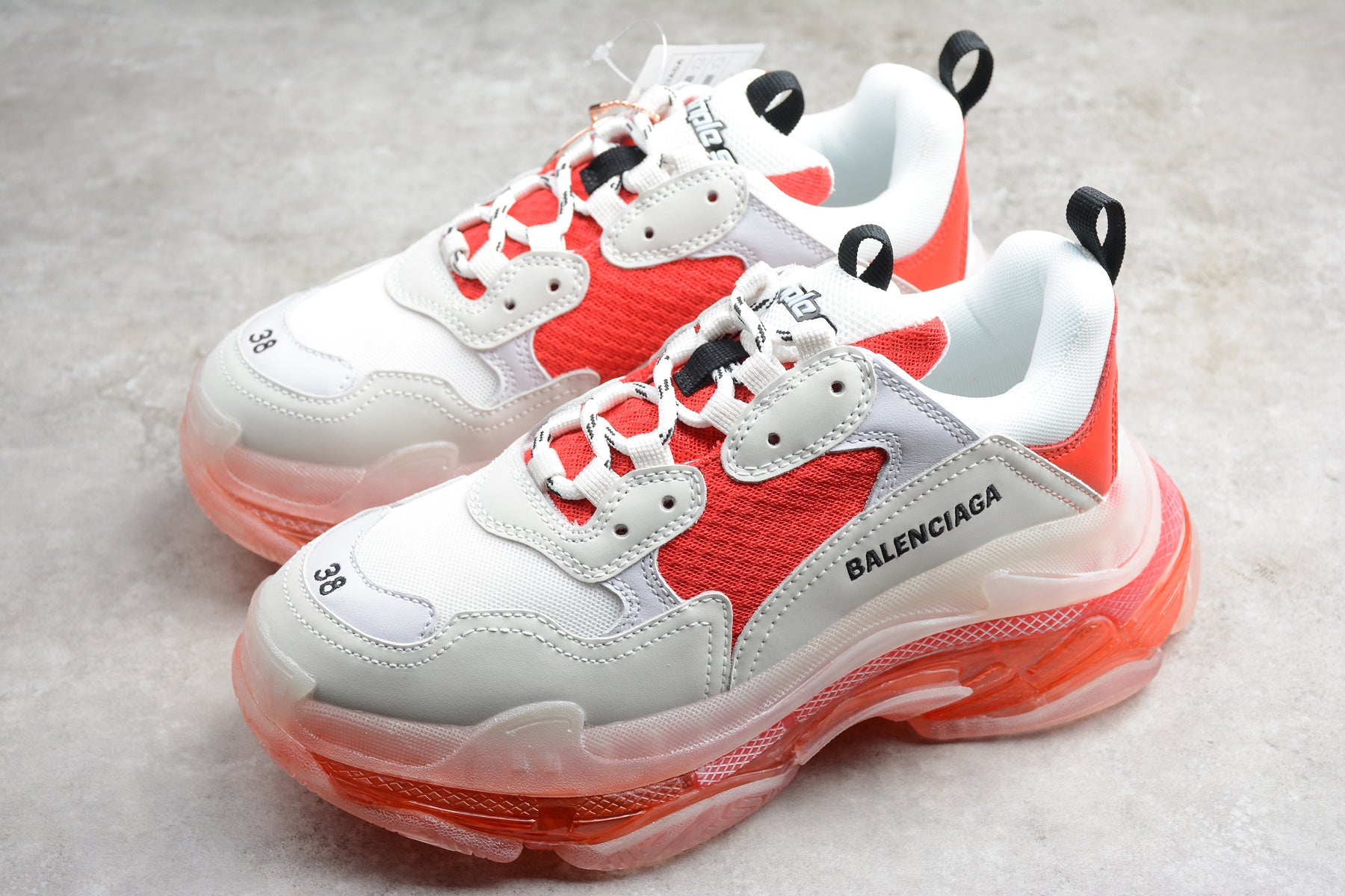 Balenciaga Triple S – Blanco / Naranja