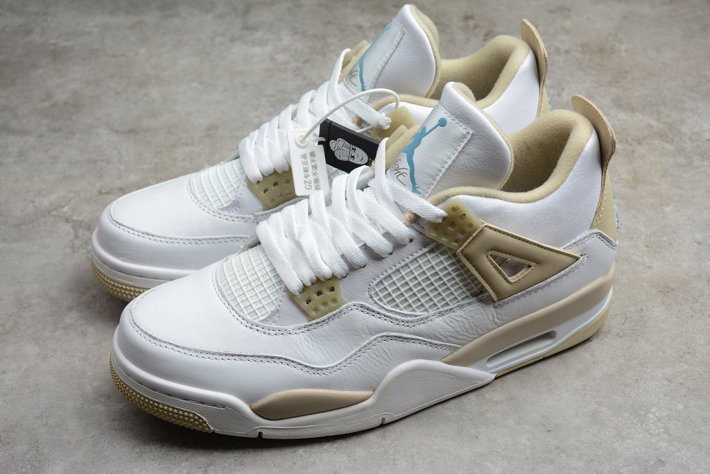 Air Jordan 4 – Blanco / Beige