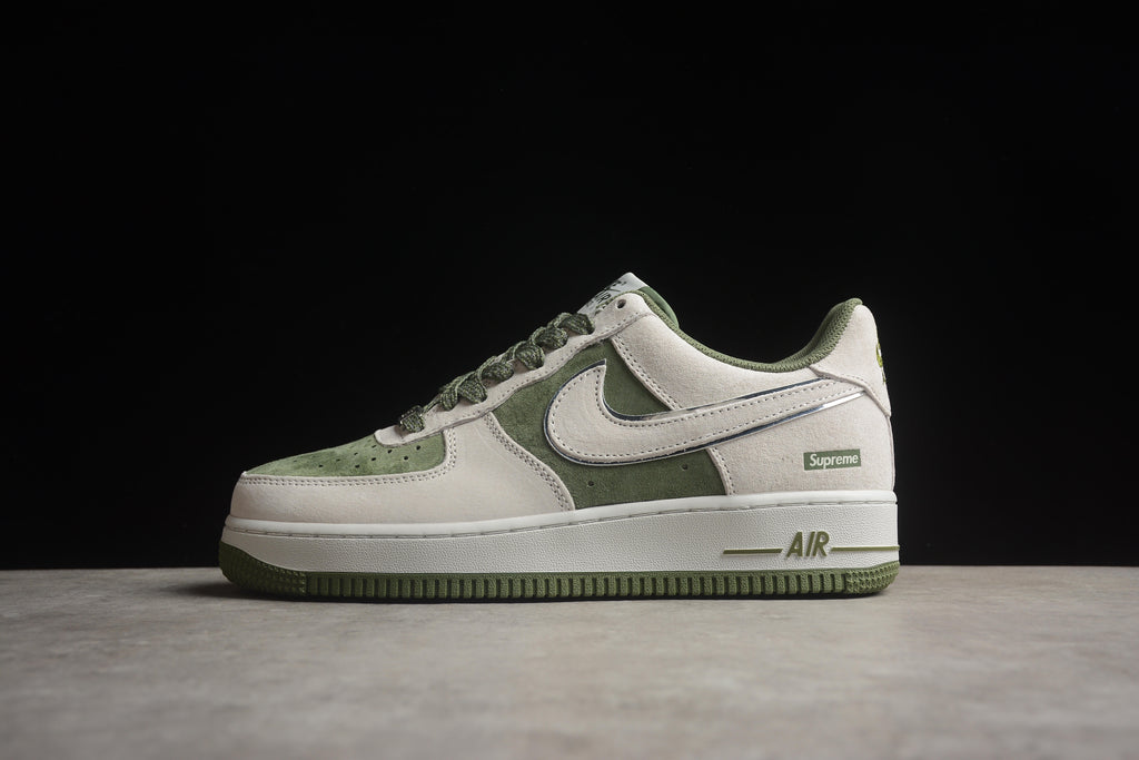 Air Force 1 Low – Gris / Verde Oscuro