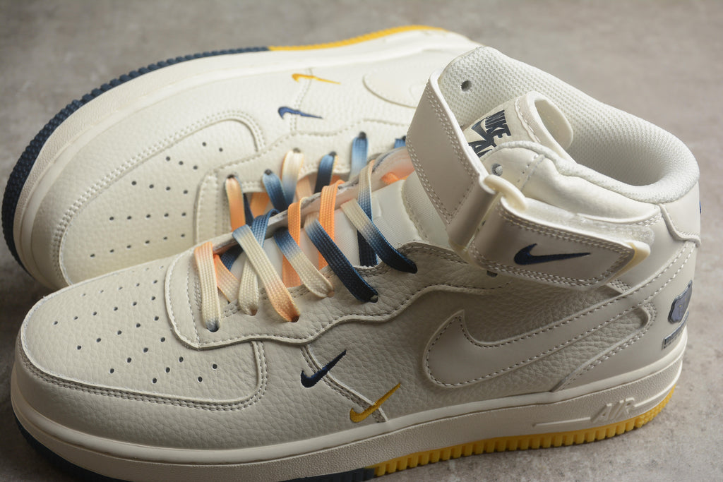 Air Force 1 High – Blanco / Azul / Amarillo