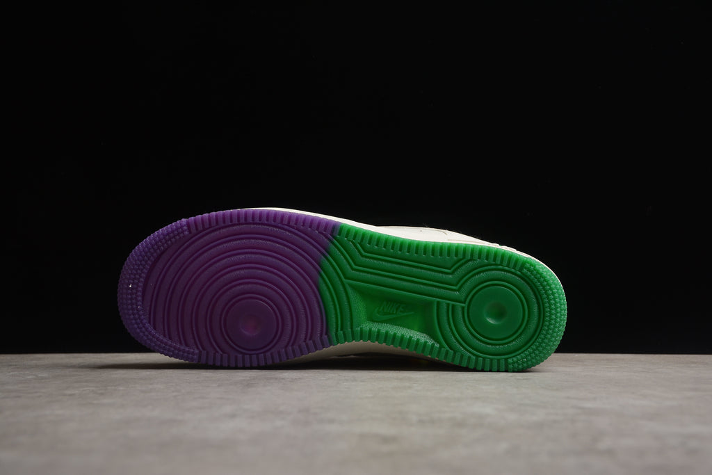 Nike Air Force 1 Low – Blanco / Verde / Lila
