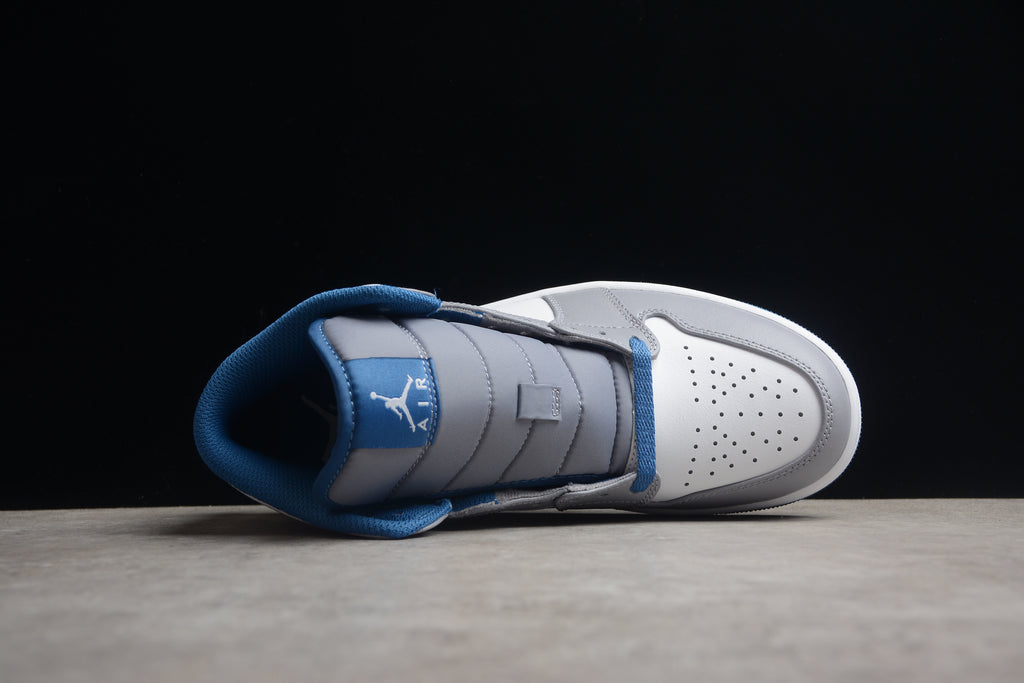 Air Jordan 1 Mid – Blanco / Gris