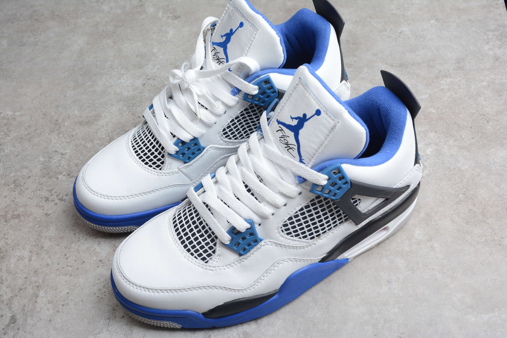 Air Jordan 4 – Blanco / Azul