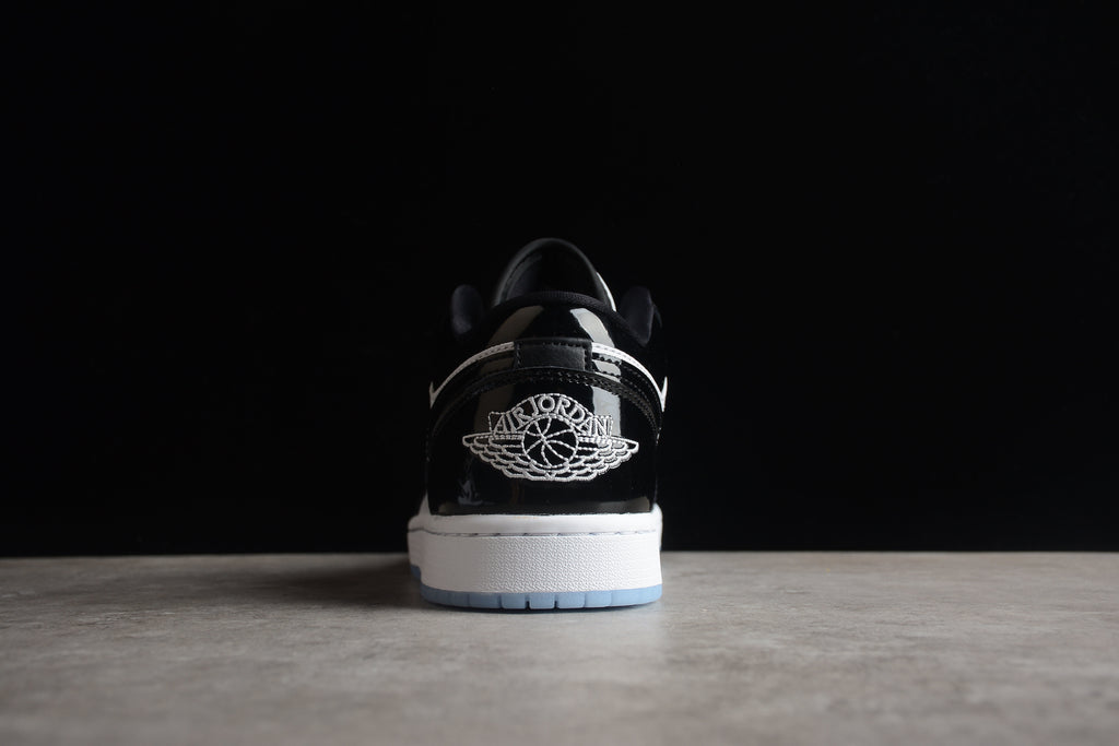 Jordan 1 Low – Negro / Blanco Brillante