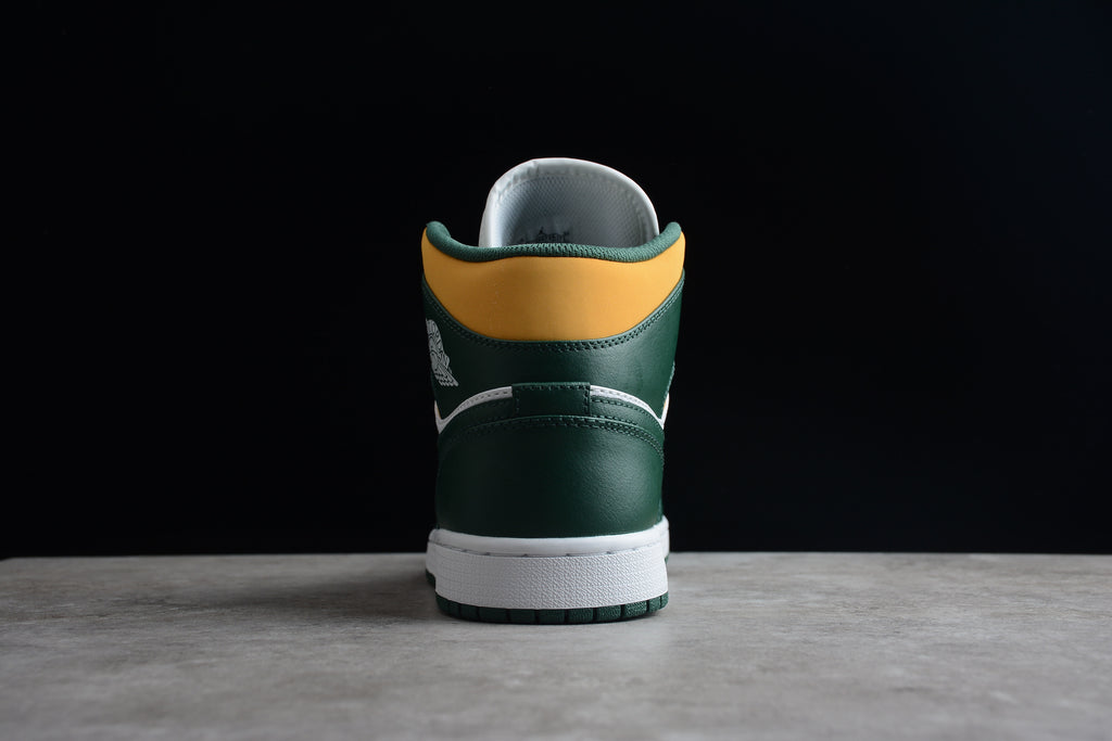 Air Jordan 1 Mid – Verde Oscuro / Naranja