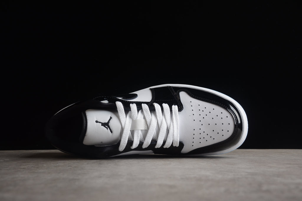 Jordan 1 Low – Negro / Blanco Brillante