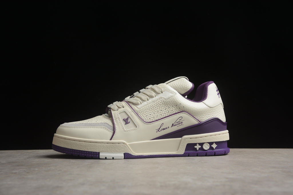 Louis Vuitton Trainer Low – Blanco / Lila