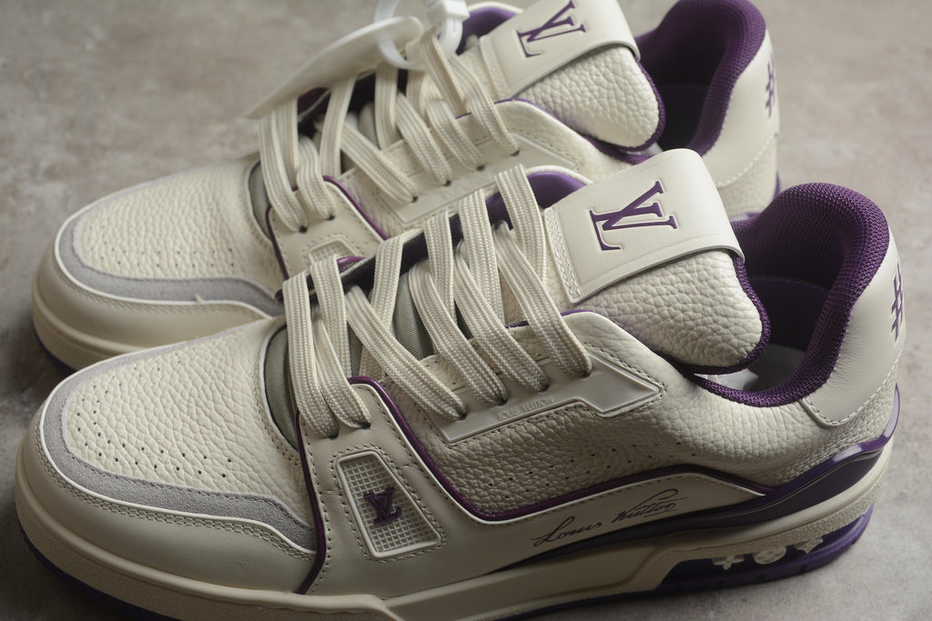 Louis Vuitton Trainer Low – Blanco / Lila