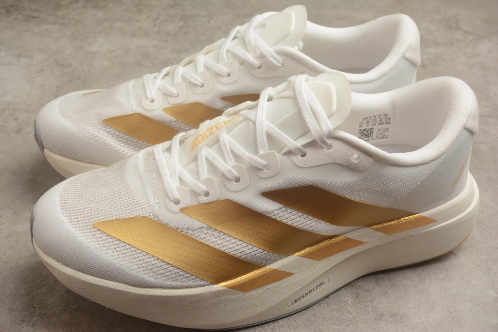 Adidas Adizero Evo SL – Blanco / Dorado