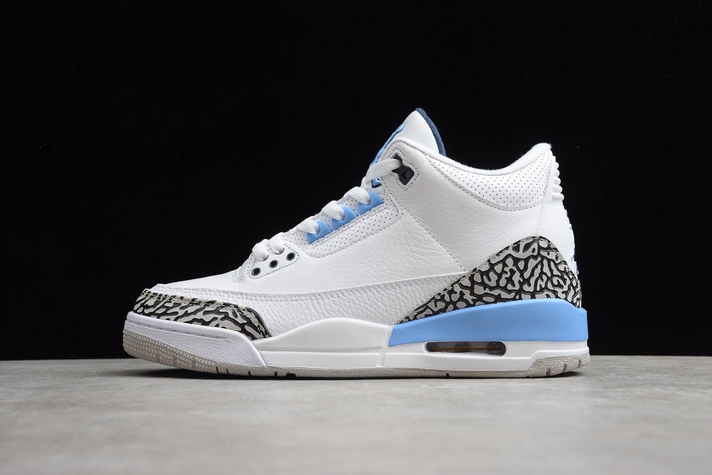 Air Jordan 3 – Blanco / Azul Claro