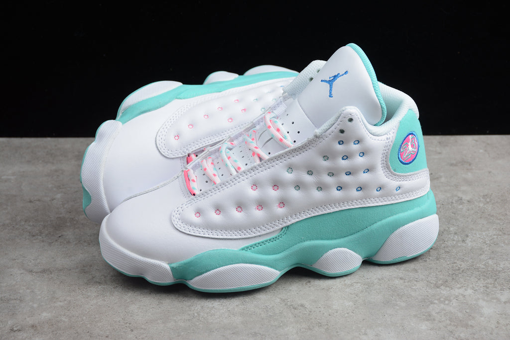 Air Jordan 13 – Blanco / Turquesa