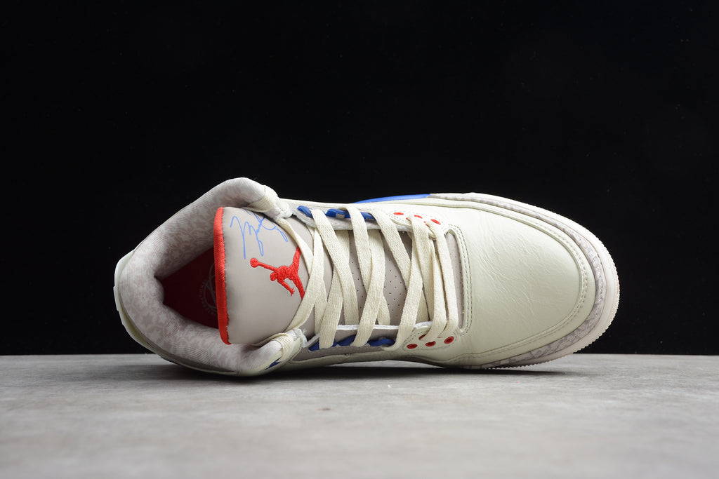 Air Jordan 3 – Blanco / Azul / Rojo