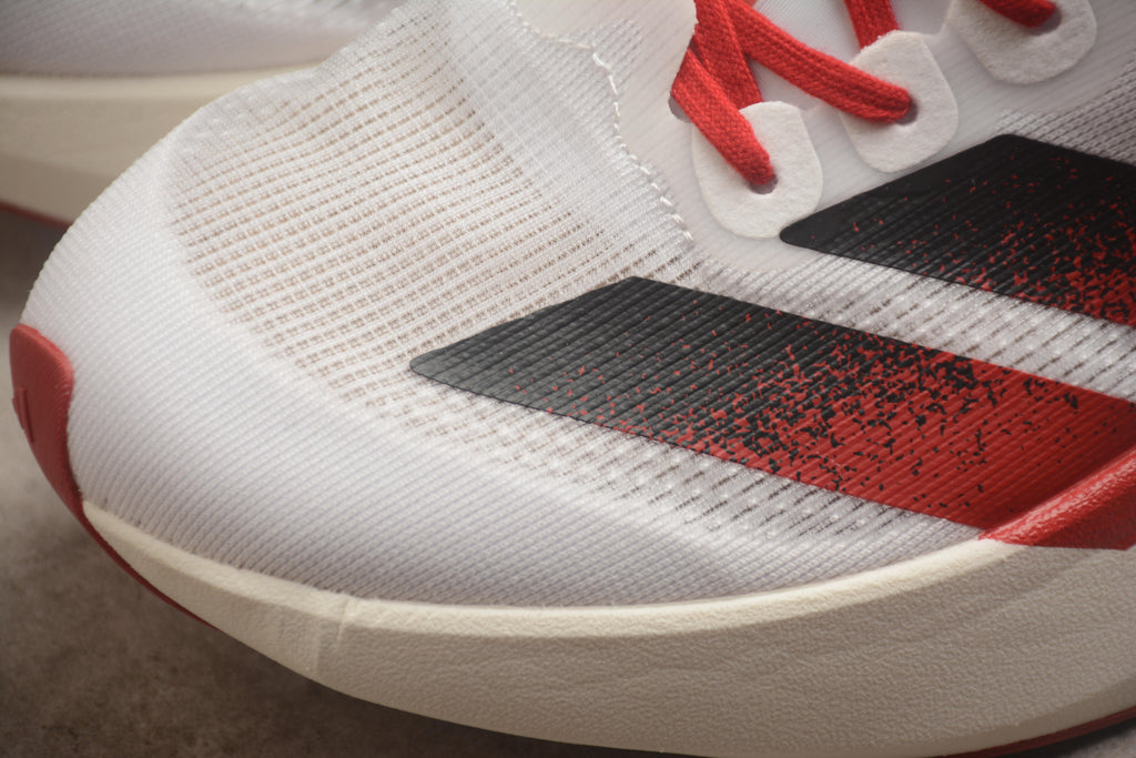 Adidas Adizero Evo SL – Blanco / Rojo Oscuro
