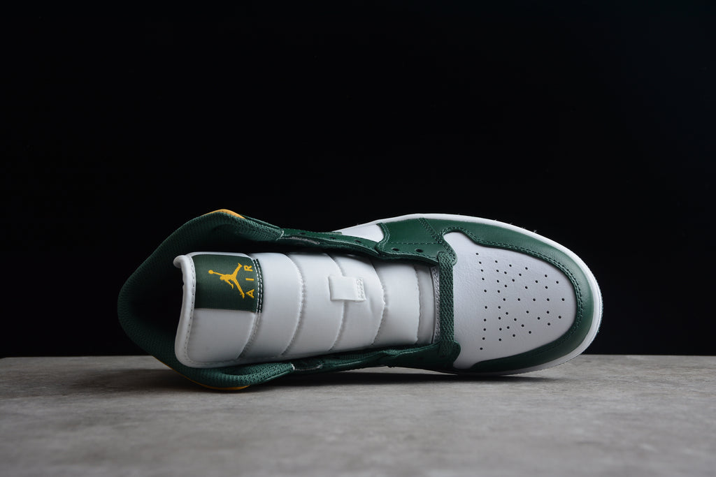 Air Jordan 1 Mid – Verde Oscuro / Naranja