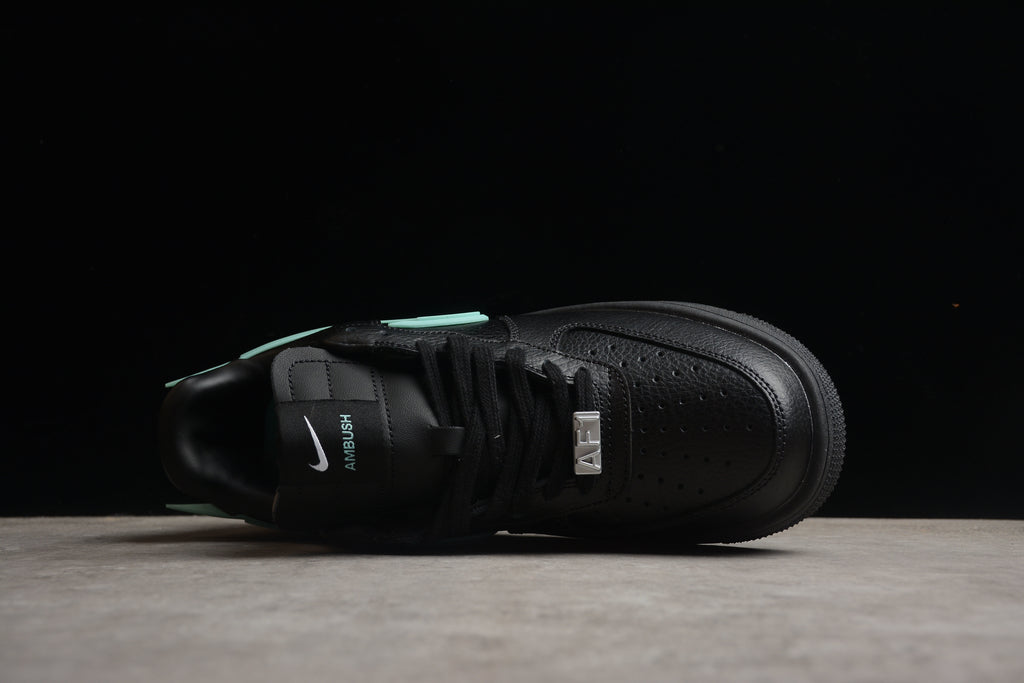 Air Force 1 Low – Full Negro / Turquesa