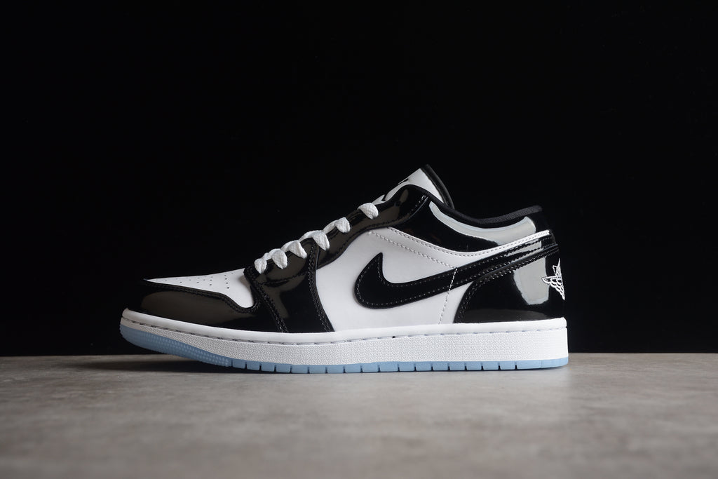 Jordan 1 Low – Negro / Blanco Brillante
