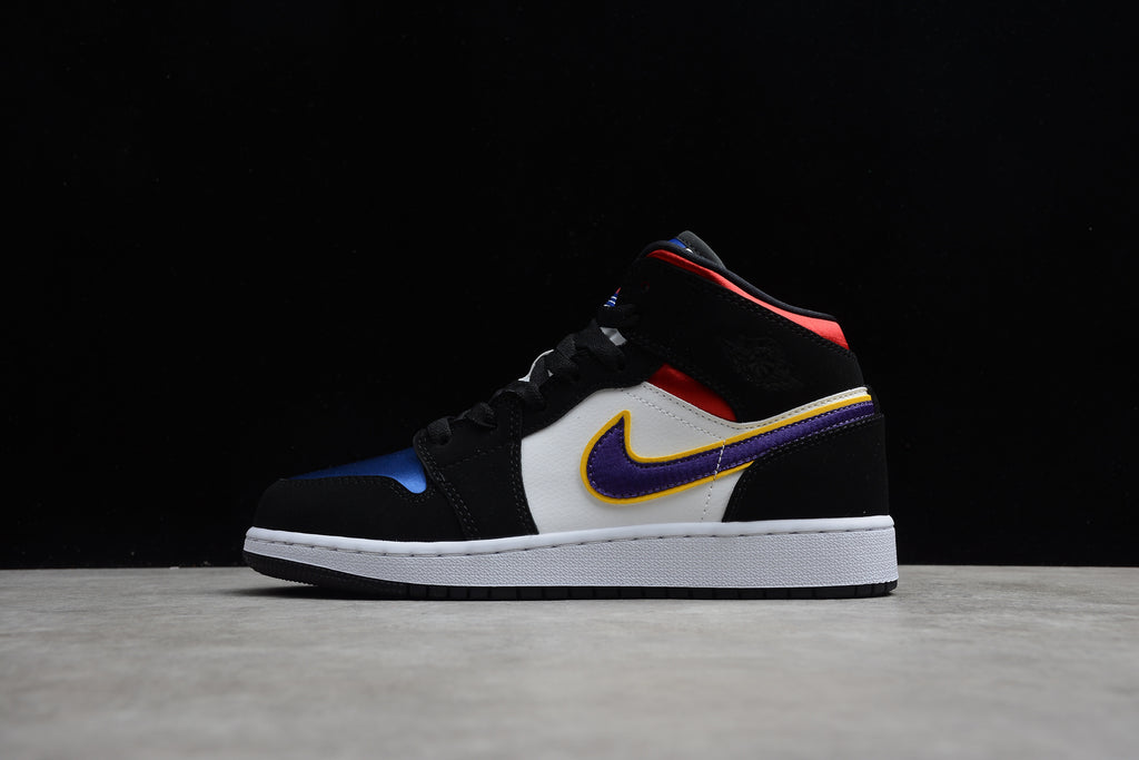 Air Jordan 1 Mid – Negro / Azul / Rojo
