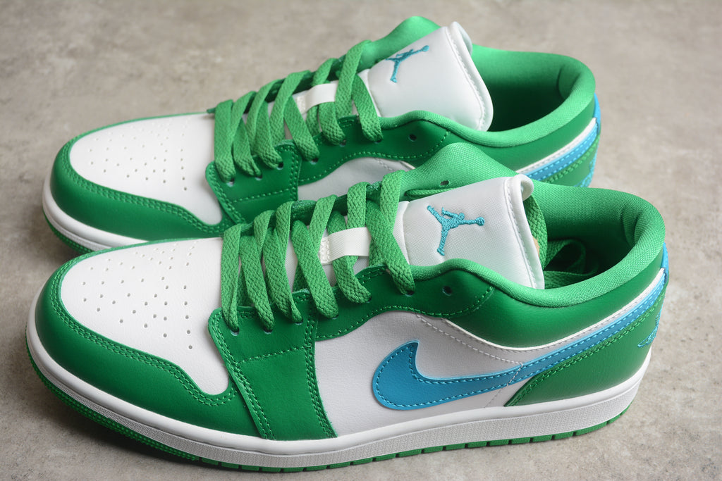 Jordan 1 Low – Verde / Blanco / Azul