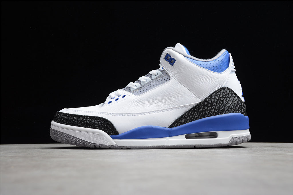 Air Jordan 3 – Blanco / Azul