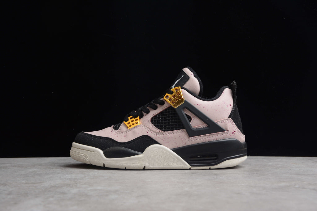 Air Jordan 4 – Rosa / Negro / Dorado