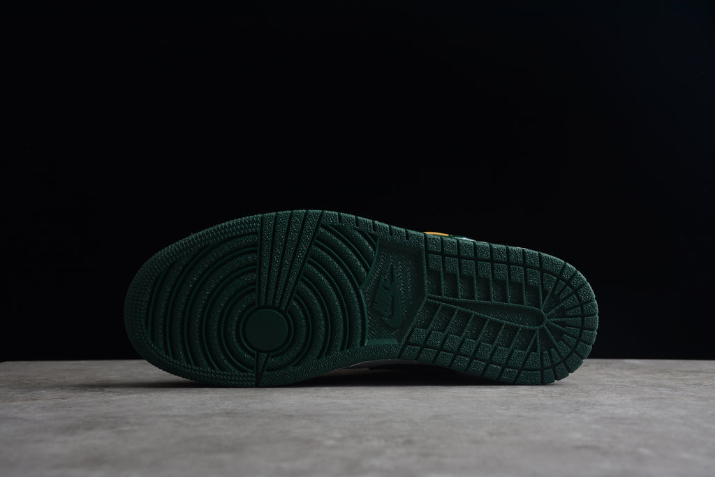 Air Jordan 1 Mid – Verde Oscuro / Naranja