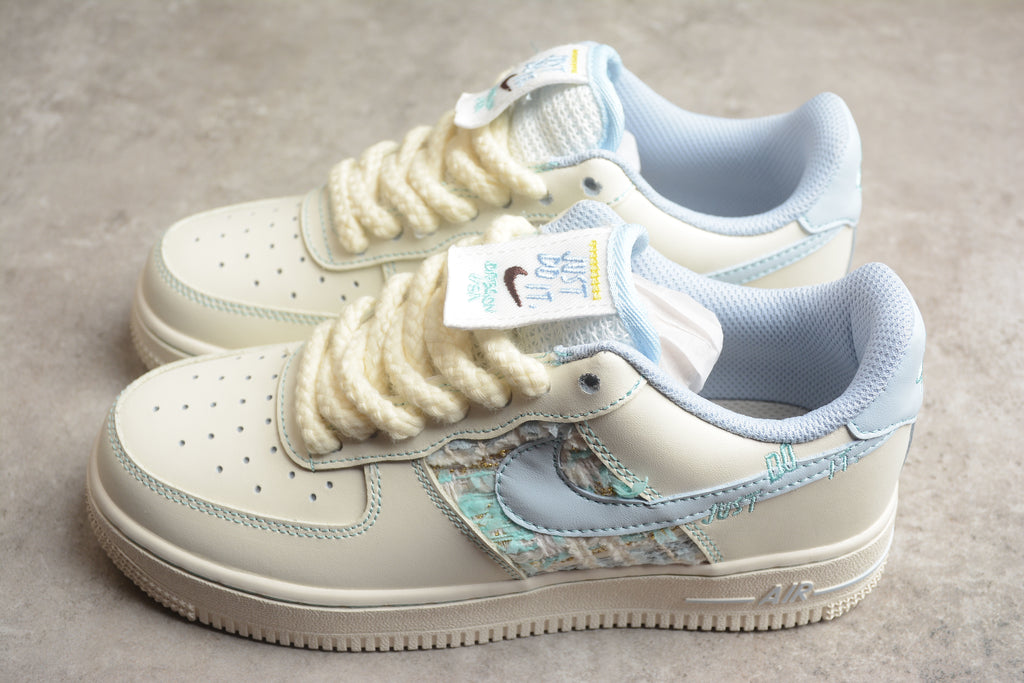 Air Force 1 Low – Beige / Azul