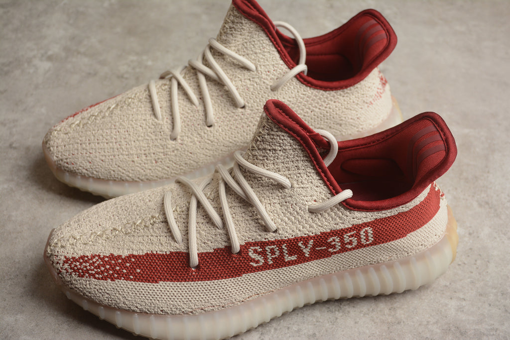 Adidas Yeezy 350 – Beige / Rojo