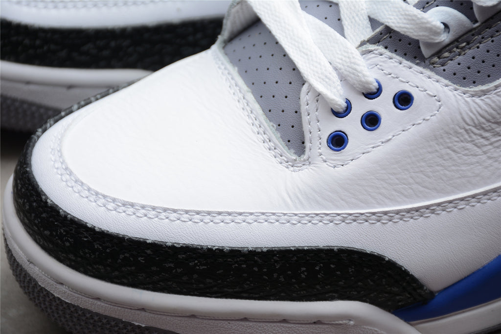 Air Jordan 3 – Blanco / Azul