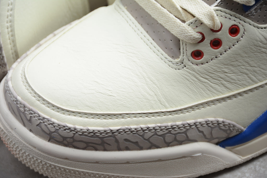 Air Jordan 3 – Blanco / Azul / Rojo