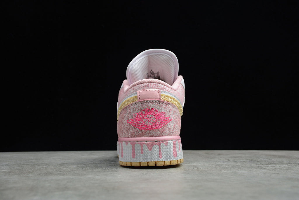 Jordan 1 Low – Rosa / Blanco / Negro