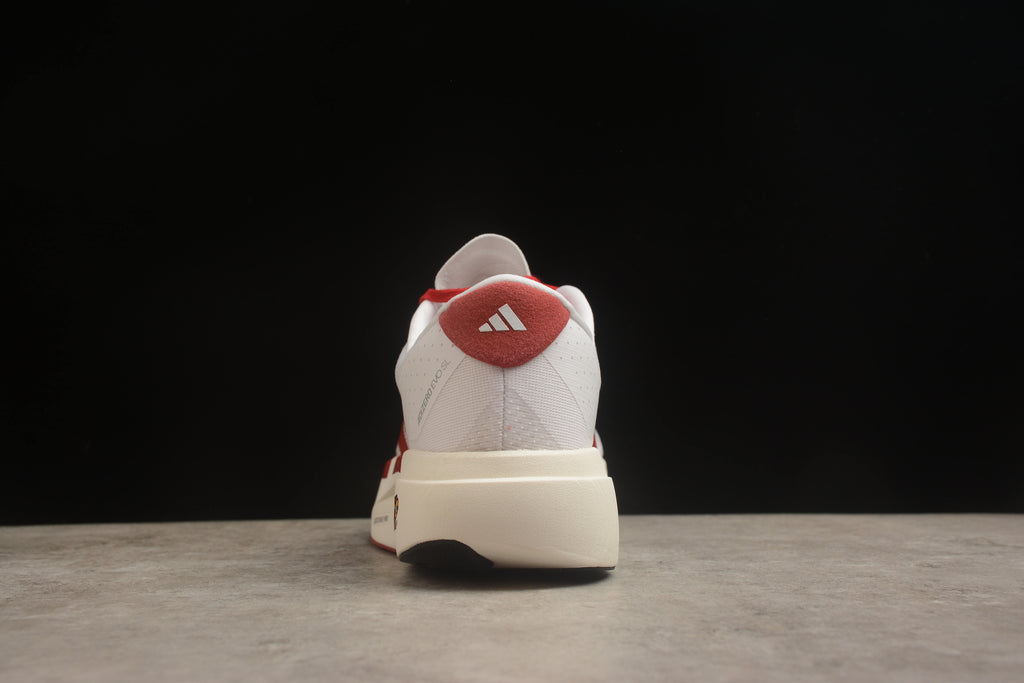 Adidas Adizero Evo SL – Blanco / Rojo Oscuro