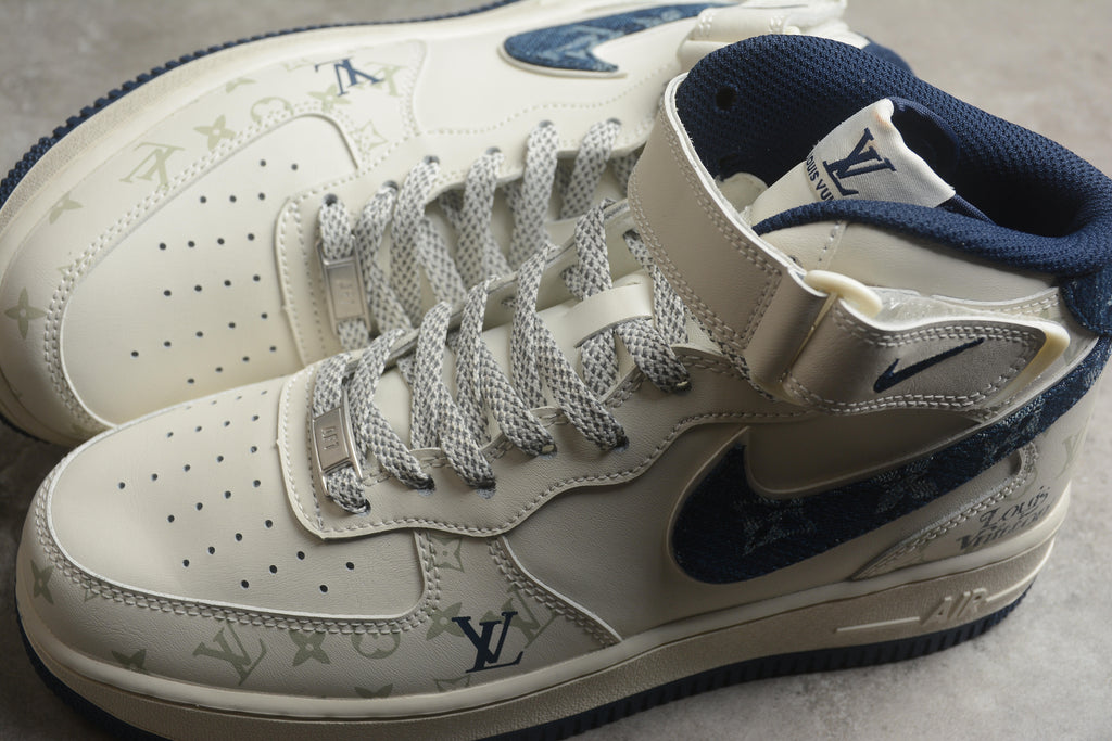 Air Force 1 High LV – Beige / Azul