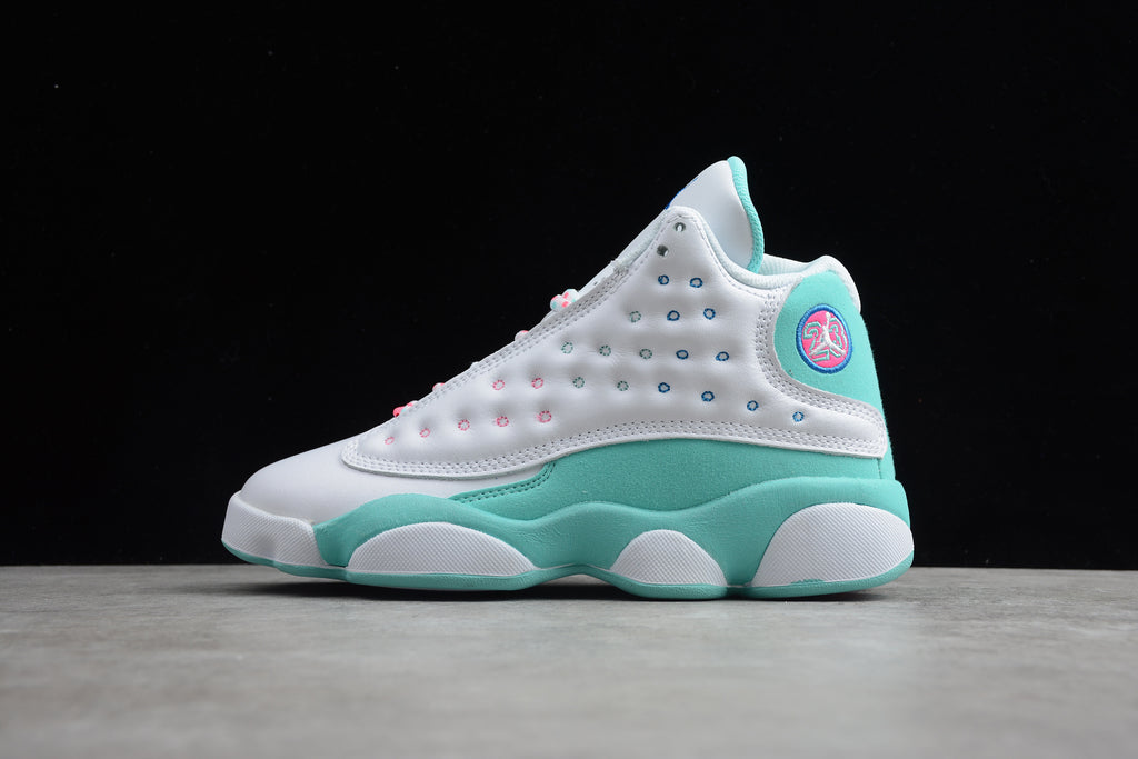 Air Jordan 13 – Blanco / Turquesa