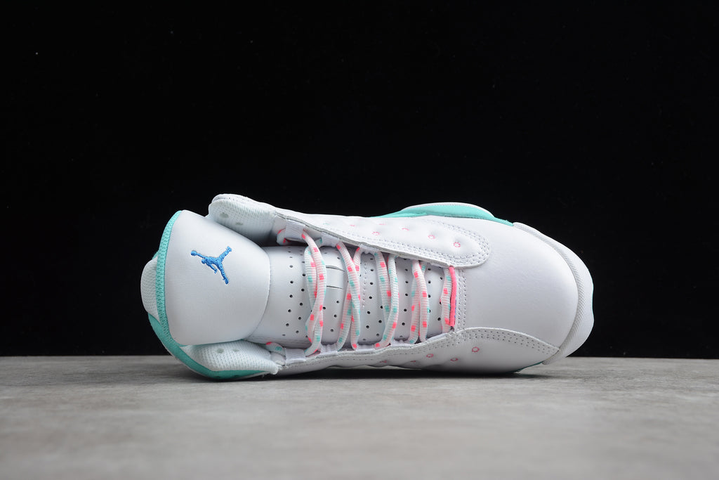 Air Jordan 13 – Blanco / Turquesa