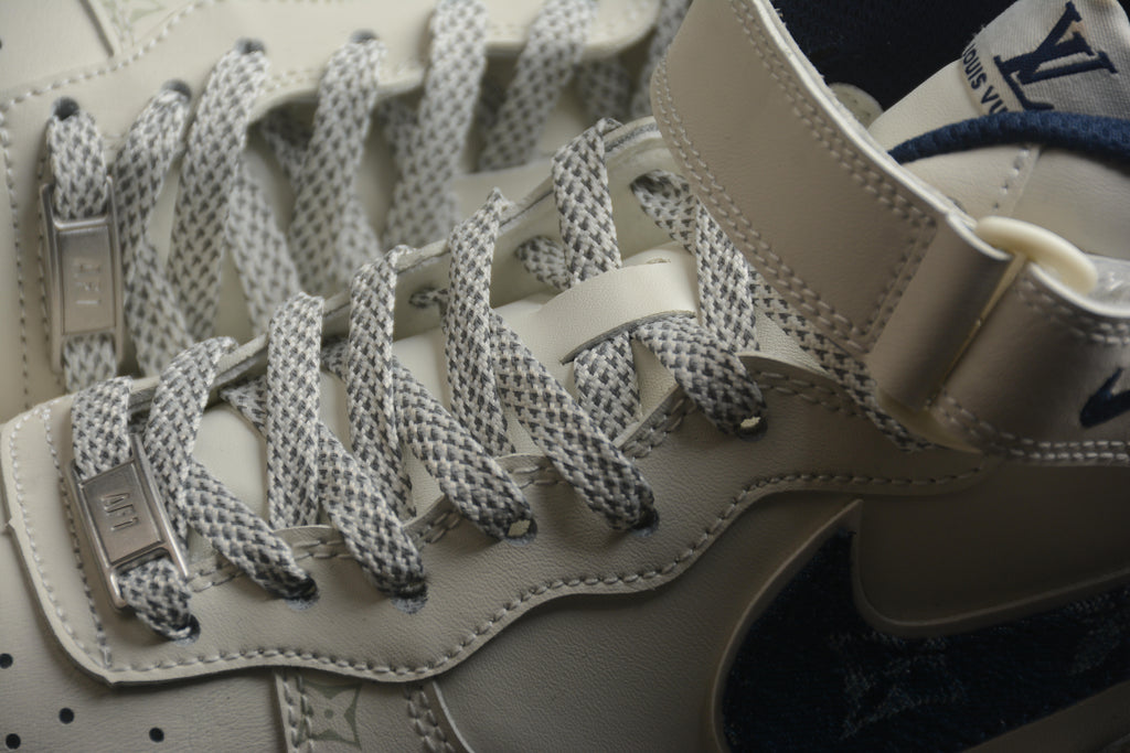 Air Force 1 High LV – Beige / Azul