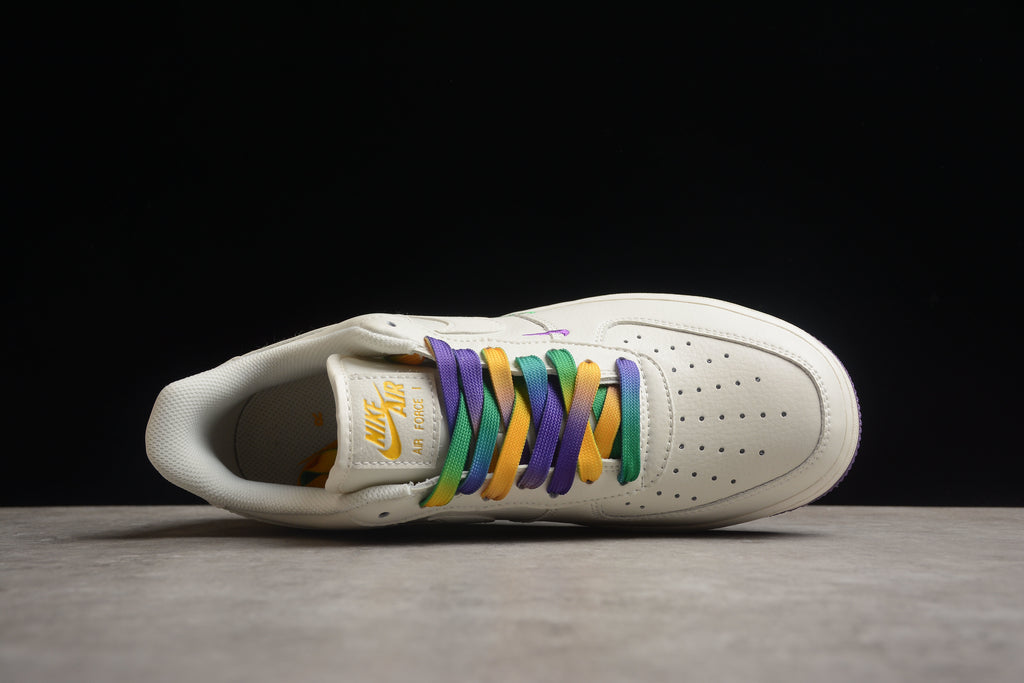 Nike Air Force 1 Low – Blanco / Verde / Lila