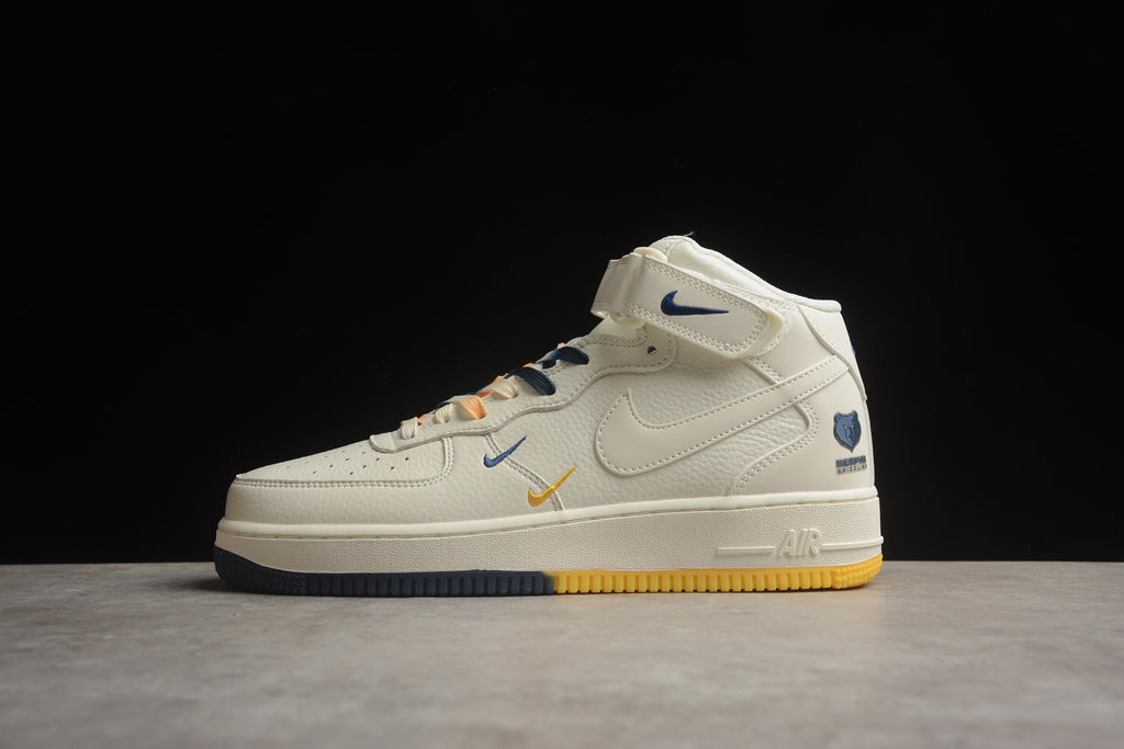 Air Force 1 High – Blanco / Azul / Amarillo