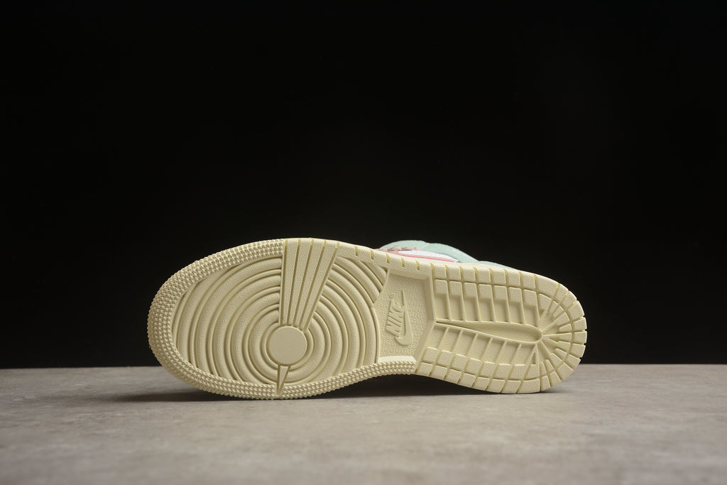 Air Jordan 1 Mid – Rosa / Turquesa / Blanco