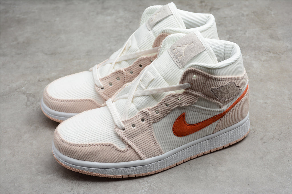 Air Jordan 1 Mid – Rosa / Blanco / Naranja