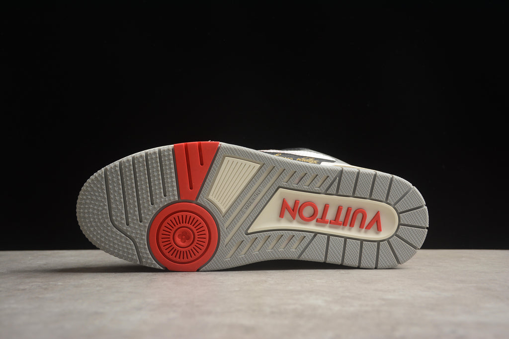 Louis Vuitton Trainer Low – Negro / Blanco / Rojo