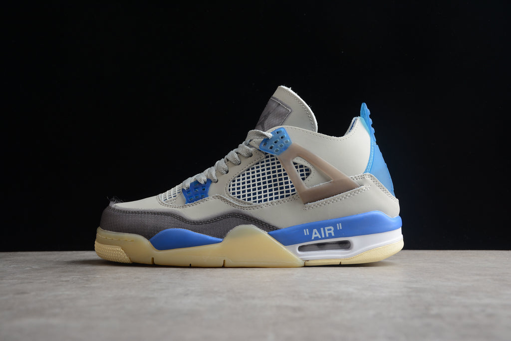 Air Jordan 4 – Gris / Azul