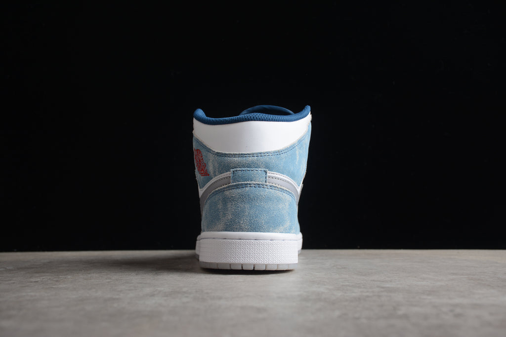 Air Jordan 1 Mid – Azul / Blanco / Gris