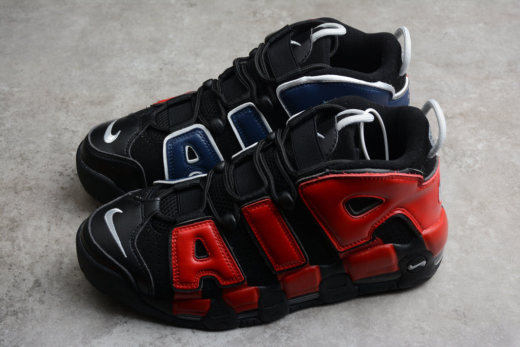 Air More Uptempo – Negro / Rojo / Azul