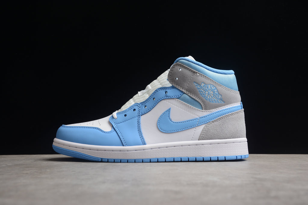 Air Jordan 1 Mid – Azul / Gris / Blanco