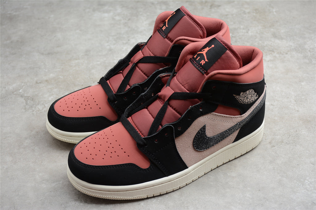 Air Jordan 1 Mid – Negro / Rosa