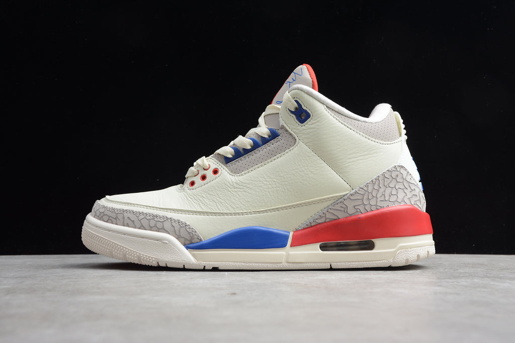 Air Jordan 3 – Blanco / Azul / Rojo