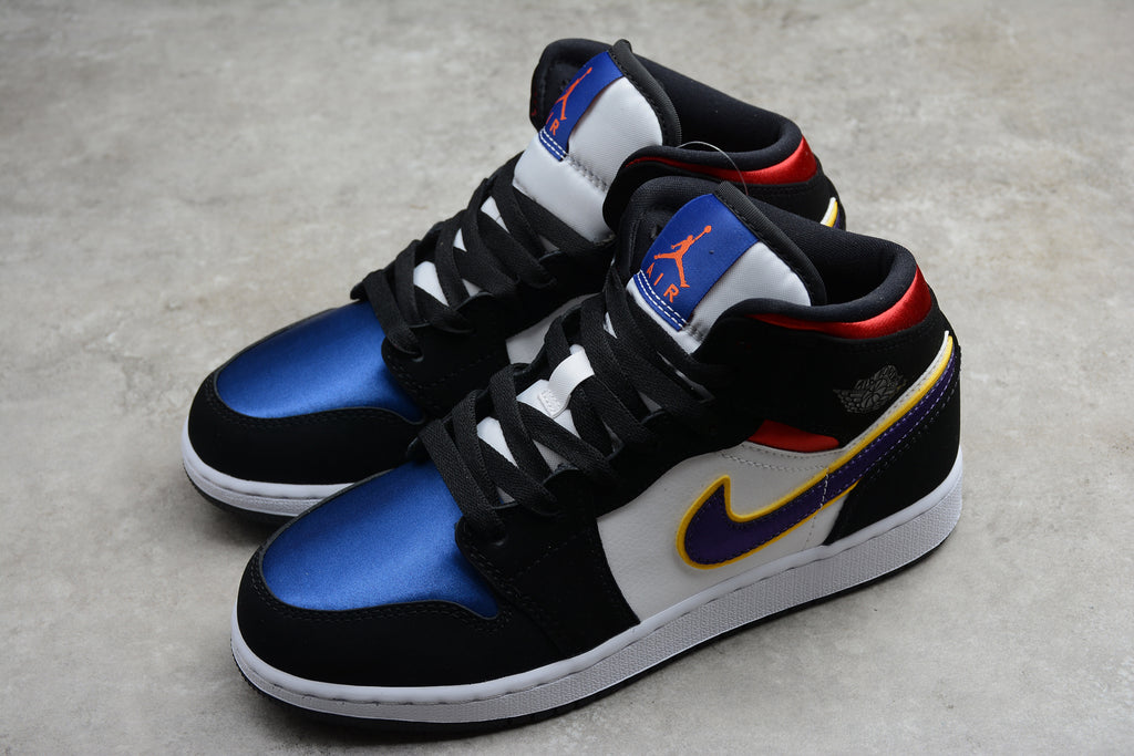 Air Jordan 1 Mid – Negro / Azul / Rojo