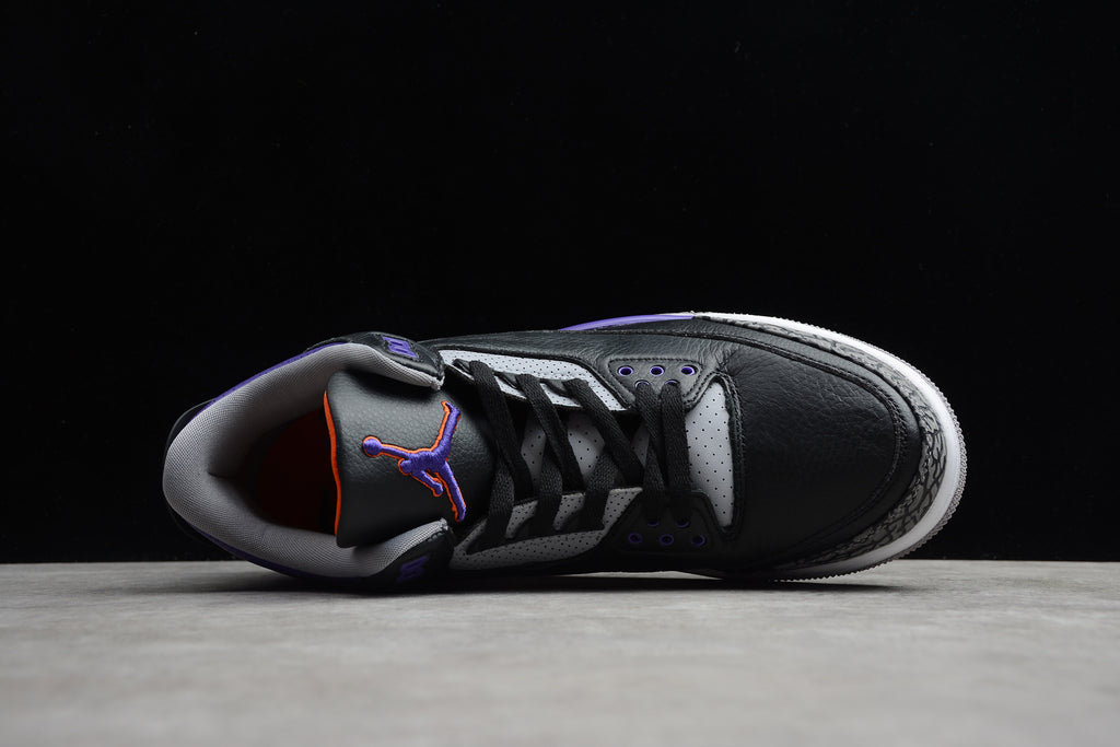 Air Jordan 3 – Negro / Lila